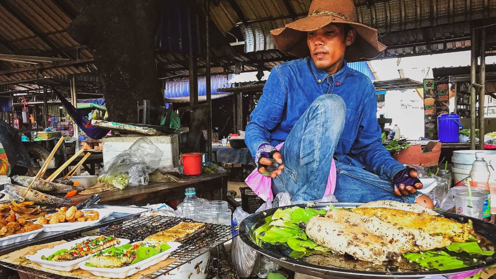 Busy Local Market With Food Stalls And Shops - Miles with Bhutan